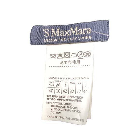 ‘S MaxMara Dress Women’s Size 10 Corduroy Belted V-Neck Back Zipper Navy Blue - Picture 6 of 6